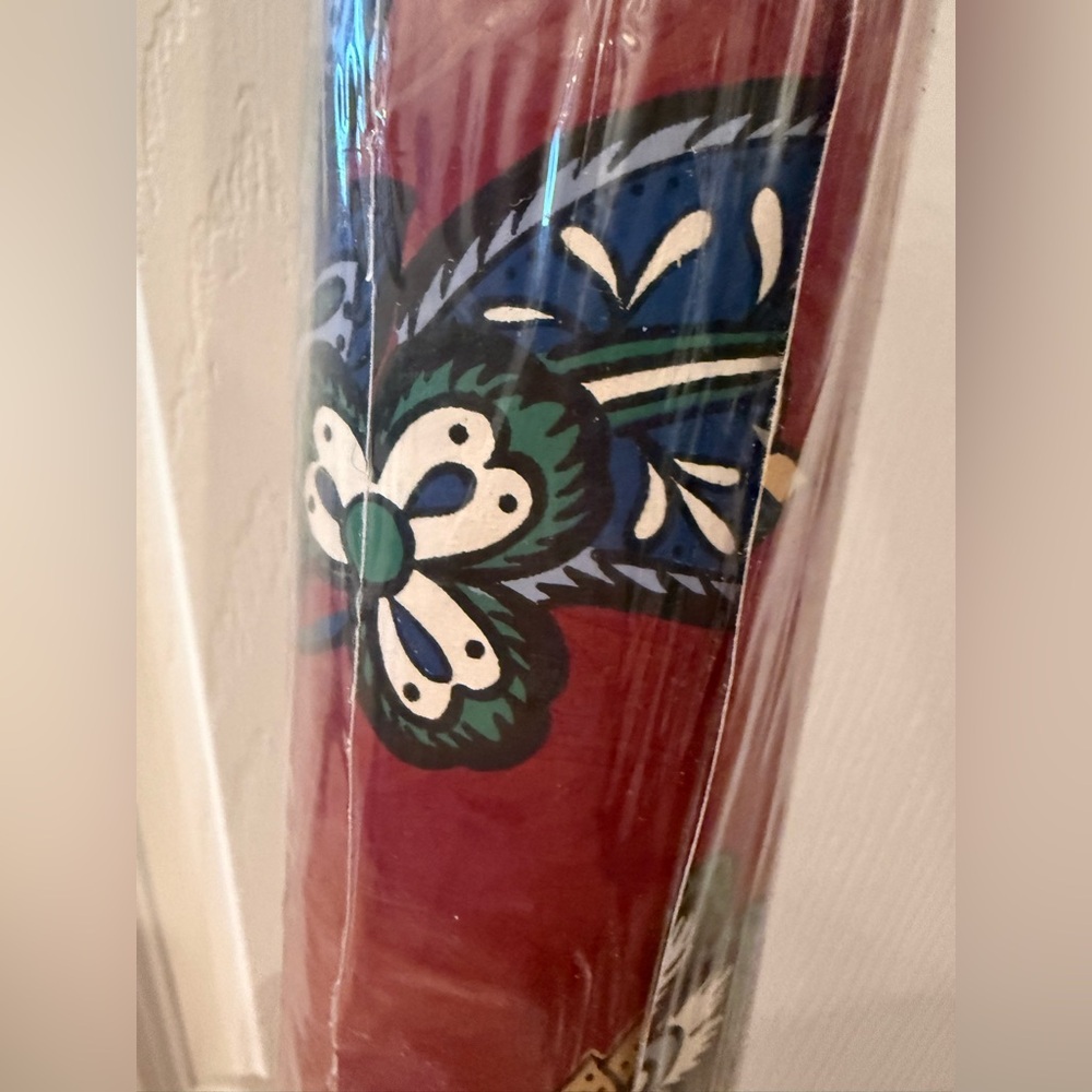 Vintage Wallpaper Seabrook Designs Unopened Roll Floral Burgundy Multi Color